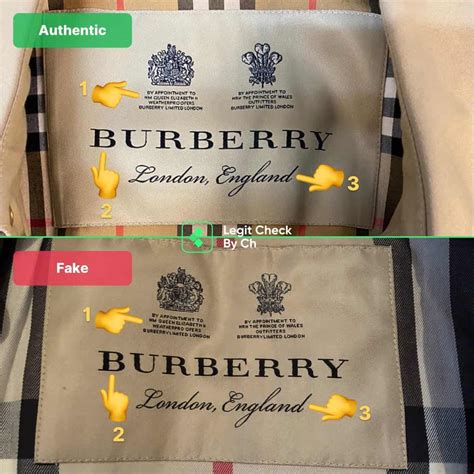 how to tell if a burberry is real or fake|genuine burberry label.